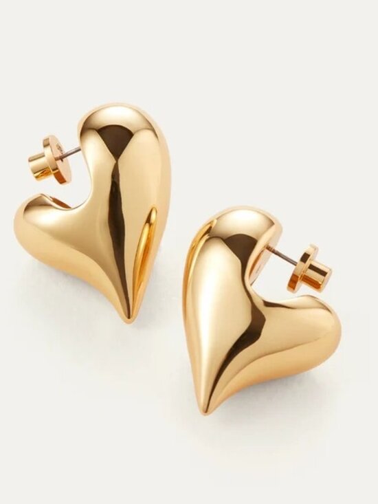 JENNY BIRD Art Heart Puff Earrings | Shopbop Jenny Bird Art Heart Puff Earrings in Gold One Size New with Box Womens Jewelry